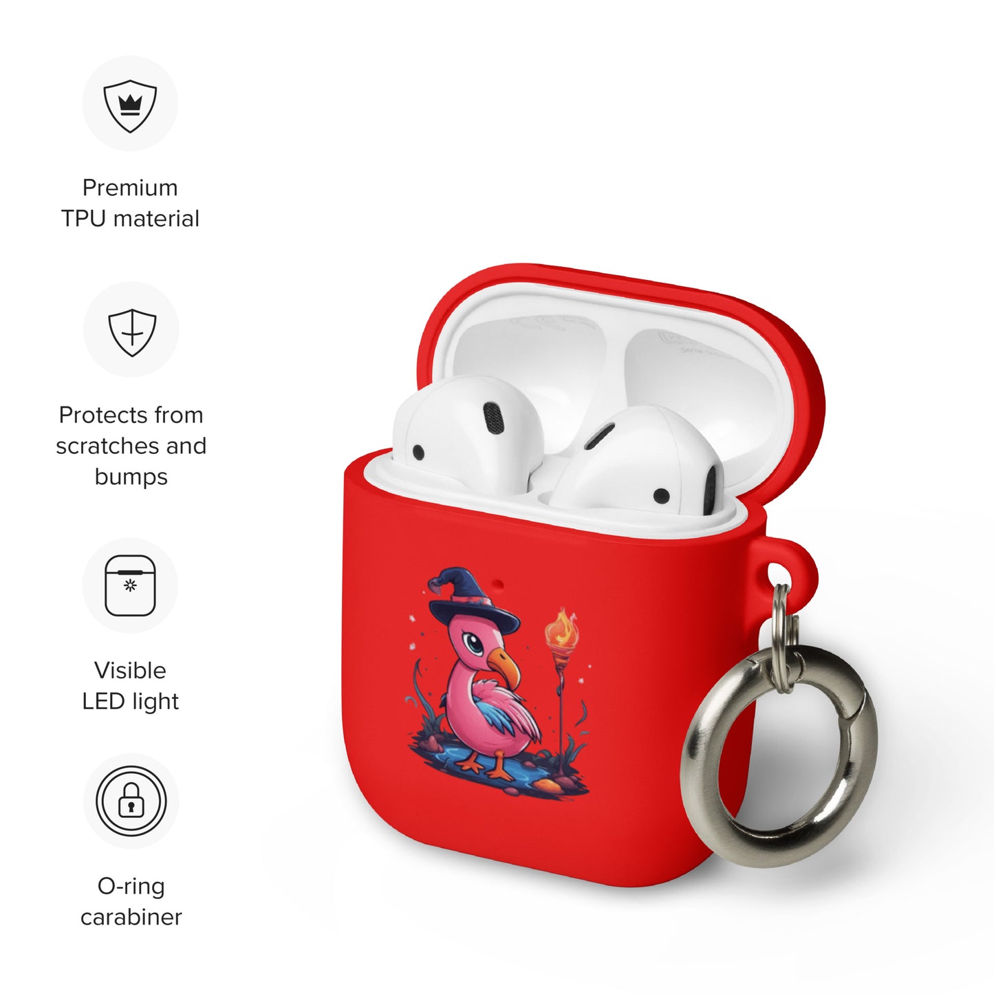 Flamingo Sorcerer Rubber Case for AirPods®